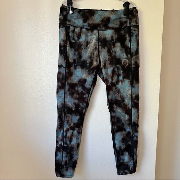 Rag Plus Leggings Size 1X Pockets Stretch Workout Legging Pants Athletic Gym - Picture 1 of 7